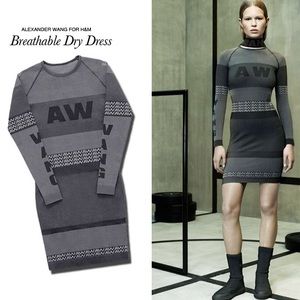 Alexander Wang x H&M Gray Black Bandage Dress Sm